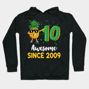 10th Birthday Pineapple Dabbing 10 Years Old Hoodie